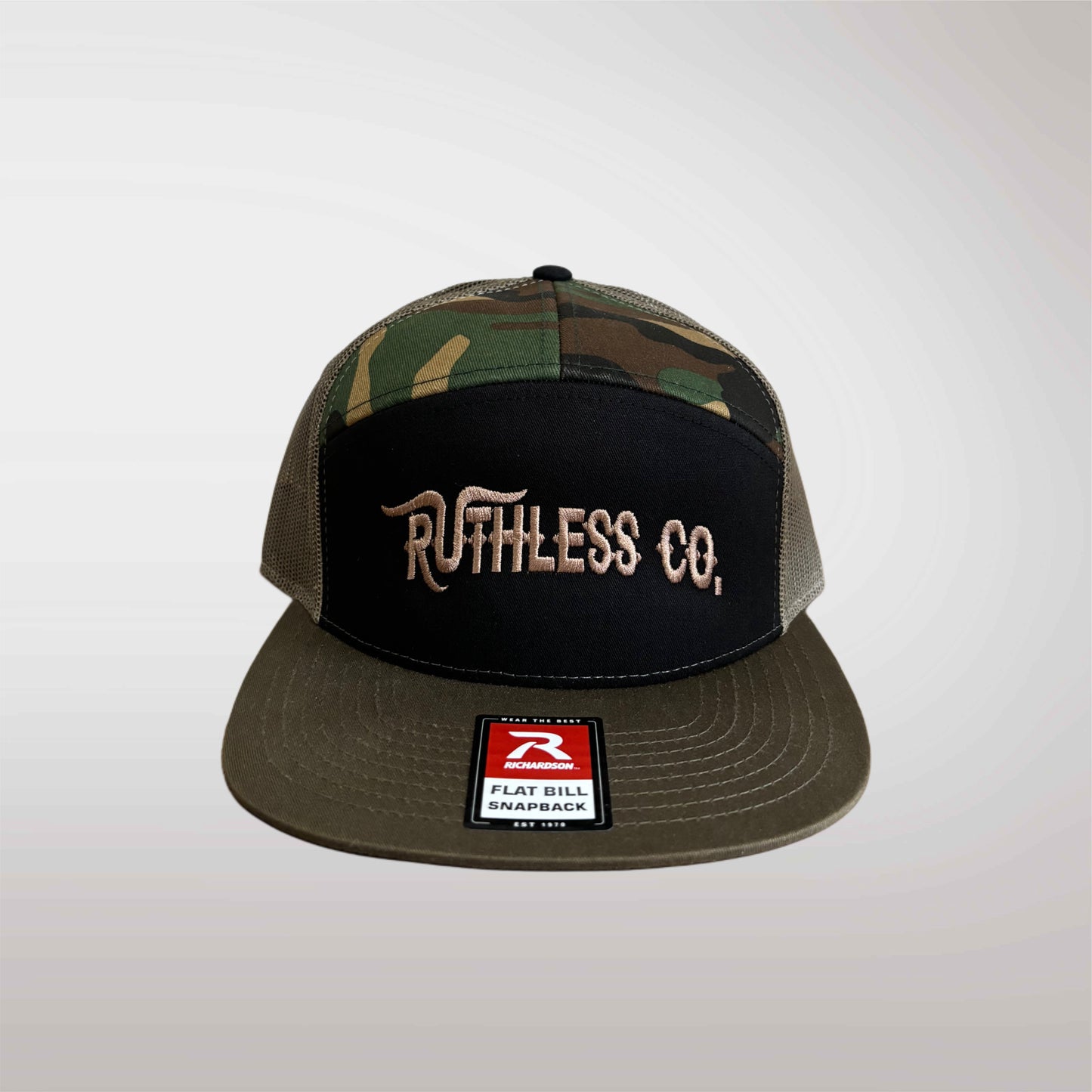 Black Camo Large Embroidered