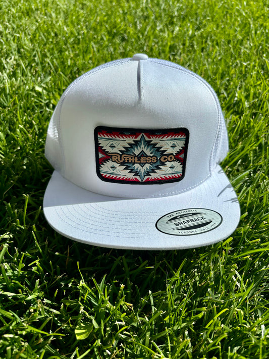 White Navajo Patch Hat