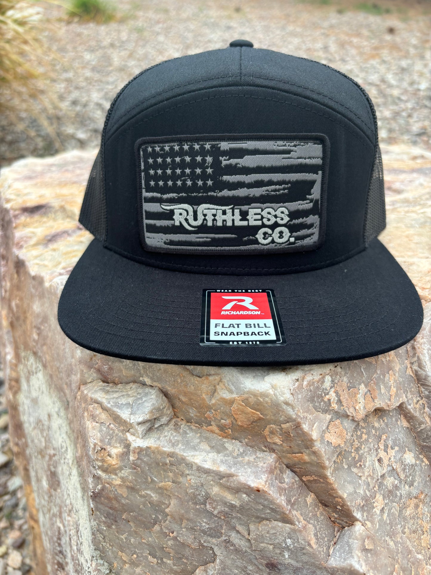 Black on Black- Flag Hat